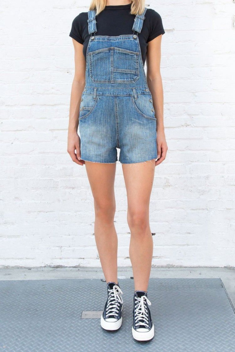 Short Brandy Melville Hayley Overall Bleu | IML-03112067